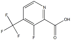 3-氟-4-三氟甲基吡啶-2甲酸 结构式