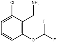 2-CHLORO-6-(DIFLUOROMETHOXY)BENZYL AMINE, 1515925-06-0, 结构式