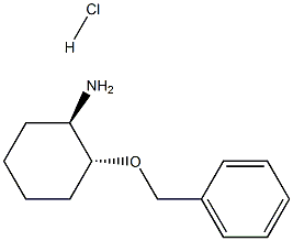(1R,2R)-(-)-2-苯甲氧基环己胺盐酸盐,,结构式