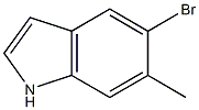 5-BROMO-6-METHYL-1H-INDOLE, , 结构式