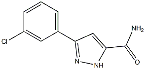 3-(3-氯苯基)-1H-吡唑-5-甲酰胺,,结构式