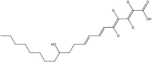 12(S)-Hydroxy-(5Z,8Z,10E,14Z)-eicosatetraenoic Acid-d4 Struktur