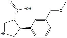(+/-)-trans-4-(3-MethoxyMethyl-phenyl)-pyrrolidine-3-carboxylic acid Structure