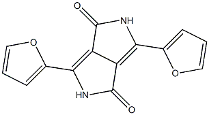 3,6-di(furan-2-yl)pyrrolo[3,4-c]pyrrole-1,4(2H,5H)-dione 化学構造式