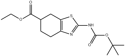 2-((叔丁氧基羰基)氨基)-4,5,6,7-四氢苯并[D]噻唑-6-羧酸乙酯, 1820647-12-8, 结构式