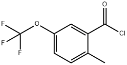 2-メチル-5-(トリフルオロメトキシ)ベンゾイルクロリド 化学構造式