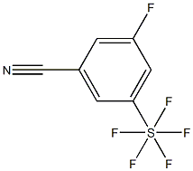 3-Fluoro-5-(pentafluorothio)benzonitrile, 97% Structure