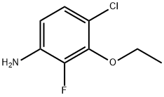 4-クロロ-3-エトキシ-2-フルオロアニリン 化学構造式