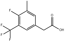 4-Fluoro-3-Methyl-5-(trifluoroMethyl)phenylacetic acid, 97% Struktur