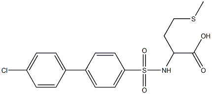 N-(4'-氯-4-联苯基磺酰基)-S-甲基-DL-同型半胱氨酸 结构式