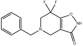 5-benzyl-7,7-difluoro-4,5,6,7-tetrahydroisoxazolo[4,5-c]pyridin-3-ol Structure