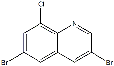 3,6-二溴-8-氯喹啉 结构式