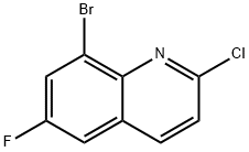 2-氯-8-溴-6-氟喹啉, 1342486-86-5, 结构式