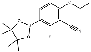 6-ethoxy-2-fluoro-3-(4,4,5,5-tetraMethyl-1,3,2-dioxaborolan-2-yl)benzonitrile Struktur