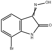 7-ブロモ-3-(ヒドロキシイミノ)インドリン-2-オン 化学構造式