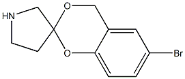 6-broMo-4H-spiro[benzo[d][1,3]dioxine-2,3'-pyrrolidine] Struktur
