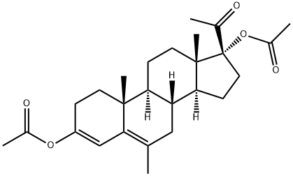 3,17-Dihydroxy-6-Methyl-pregna-3,5-dien-20-one Diacetate Struktur