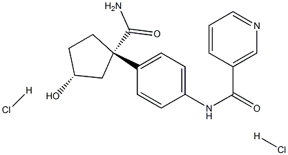 N-(4-((1S,3R)-1-CarbaMoyl-3-hydroxycyclopentyl)phenyl)nicotinaMide Dihydrochloride Structure