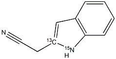 2-(CyanoMethyl)indole-13C,15N, , 结构式