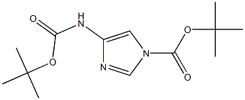 1-tert-Butyloxycarbonyl-iMidazole-4-carbaMic Acid tert-Butyl Ester Structure