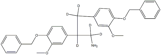 2,3-Bis(4-(benzyloxy)-3-Methoxyphenyl)propan-1-aMine-d5 Structure