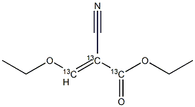 Ethyl Cyano(ethoxyMethylene)acetate-13C3 Structure