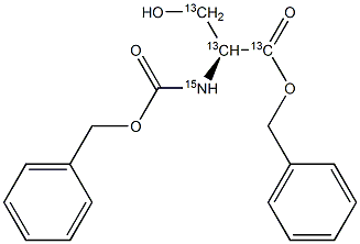 N-(Benzyloxycarbonyl)serine Benzyl Ester-13C3,15N Structure