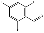 2,6-ジフルオロ-4-ヨードベンズアルデヒド 化学構造式