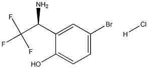 (S)-2-(1-AMINO-2,2,2-TRIFLUOROETHYL)-4-BROMOPHENOL HYDROCHLORIDE, , 结构式