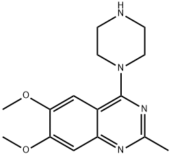 6,7-二甲氧基-2-甲基-4-(哌嗪-1-基)喹唑啉 结构式