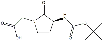 Boc-(S)-3-aMino-2-oxo-1-pyrrolidine-acetic acid Structure