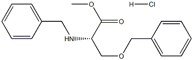 N-Benzyl-O-benzyl-L-serine Methyl ester hydrochloride Structure