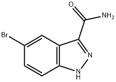 5-ブロモ-1H-インダゾール-3-カルボキサミド 化学構造式