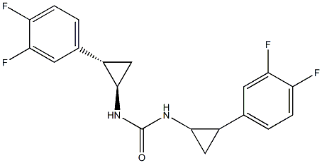 1,3-双( 反式-2-(3,4-二氟苯基) 环丙基)尿,,结构式