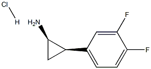 (顺)-2-(3,4-二氟苯基) 环丙胺盐酸盐 结构式