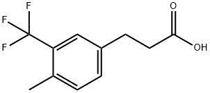 3-[4-甲基-3-(三氟甲基)苯基]丙酸 结构式