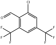 2-クロロ-4,6-ビス(トリフルオロメチル)ベンズアルデヒド 化学構造式