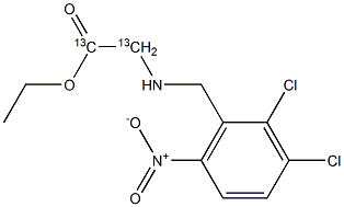 Ethyl 2-(6-Nitro-2,3-dichlorobenzyl)glycine-13C2 Structure