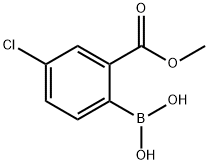 4-クロロ-2-(メトキシカルボニル)フェニルボロン酸 化学構造式