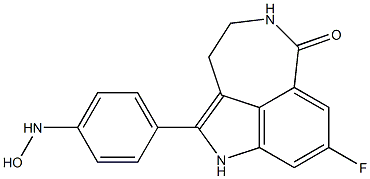 8-fluoro-2-(4-(hydroxyaMino)phenyl)-4,5-dihydro-1H-azepino[5,4,3-cd]indol-6(3H)-one Struktur