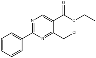 4-(氯甲基)-2-苯基嘧啶-5-甲酸乙酯, 1440526-40-8, 结构式
