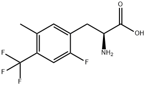2-氟-5-甲基-4-三氟甲基-DL-苯基丙氨酸, 1435806-24-8, 结构式