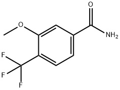 3-甲氧基-4-(三氟甲基)苯甲酰胺, 1214328-36-5, 结构式
