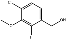 4-クロロ-2-フルオロ-3-メトキシベンジルアルコール 化学構造式