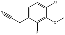 4-Chloro-2-fluoro-3-Methoxyphenylacetonitrile, 97% Structure