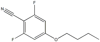 4-N-丁氧基-2,6-二氟苯腈, , 结构式