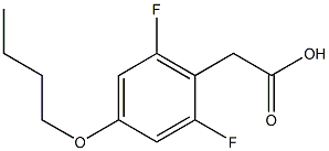 4-N-丁氧基-2,6-二氟苯乙酸, , 结构式