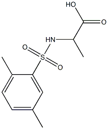 N-(2,5-二甲基苯基磺酰基)-DL-丙氨酸, , 结构式