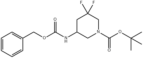 tert-butyl 5-(benzyloxycarbonylaMino)-3,3-difluoropiperidine-1-carboxylate Structure