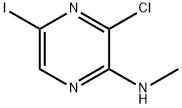 3-クロロ-5-ヨード-N-メチルピラジン-2-アミン 化学構造式
